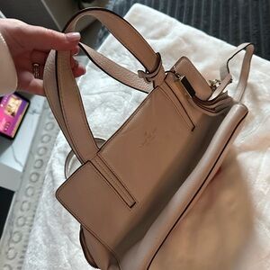 kate spade Cream Pebbled Leather Satchel with Top Handles